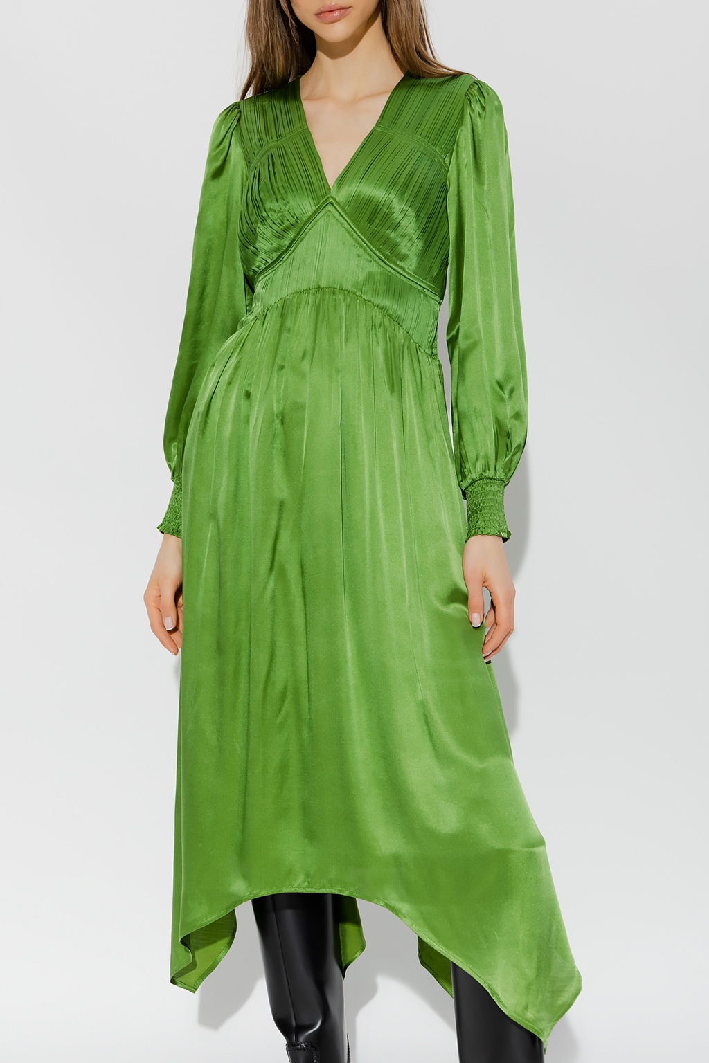 Green 'Estelle' satin dress AllSaints - Vitkac TW